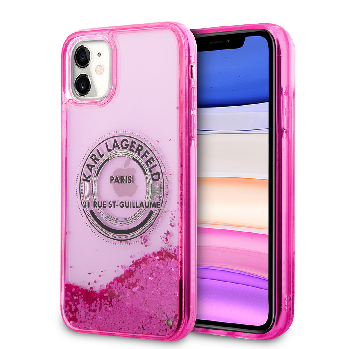 Karl Lagerfeld iPhone 11 Kılıf Sıvılı Simli RSG Dizayn Telefon Kılıfı - 1 Karl Lagerfeld iPhone 11 Kılıf Sıvılı Simli RSG Dizayn Telefon Kılıfı - 1
